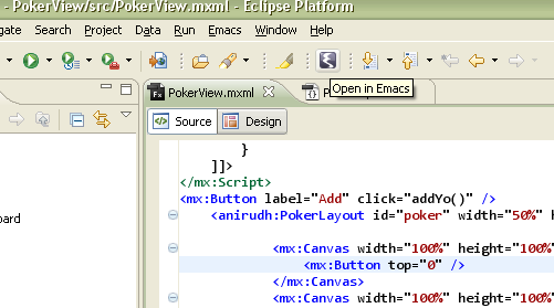 Emacs Plugin for Eclipse Toolbar and Menu